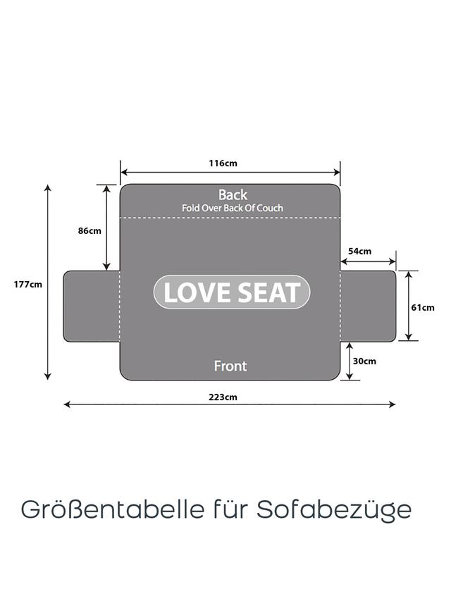 Schützender, wendbarer Sofabezug mit Stauraum, 2-Sitzer