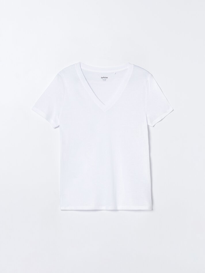 Pacote com 4 camisetas de gola V sortidas - Salmão