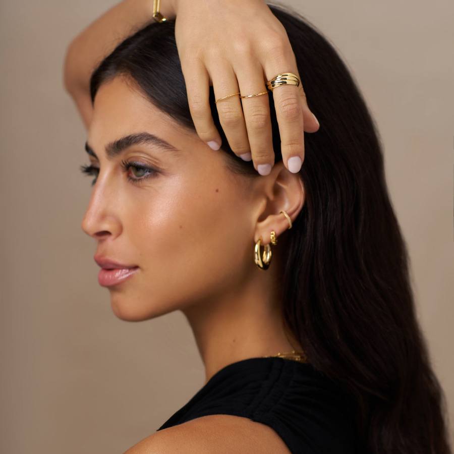 Orelia Jewellery Fine Pave Single Ear Cuff