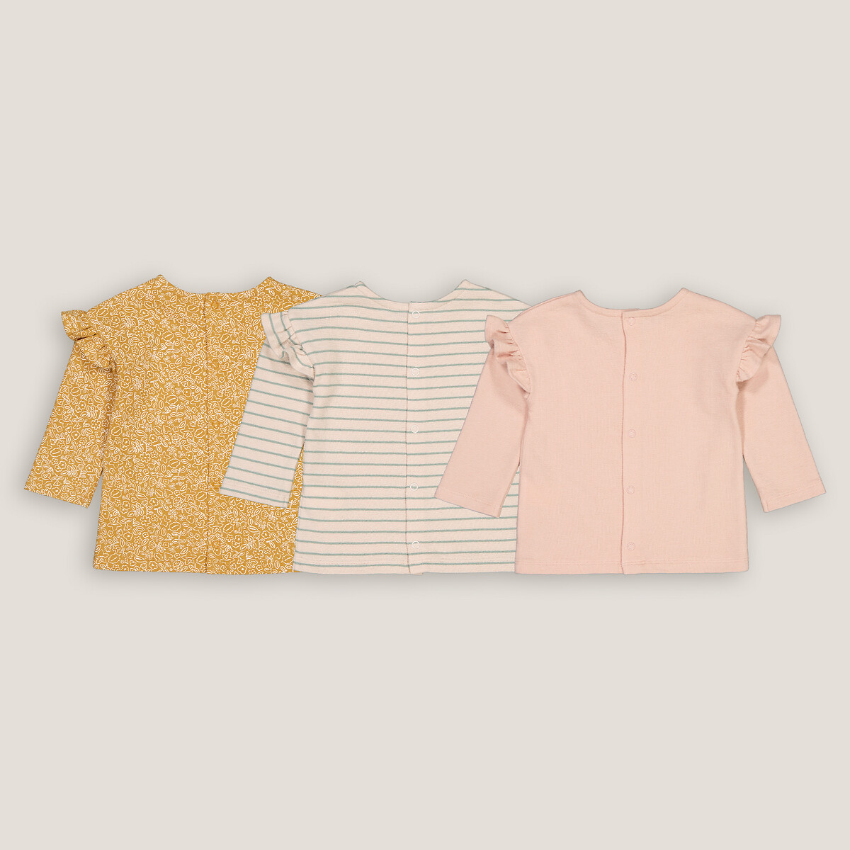COLEÇÃO LA REDOUTE<br>Conjunto de 3 camisetas em algodão fantasia