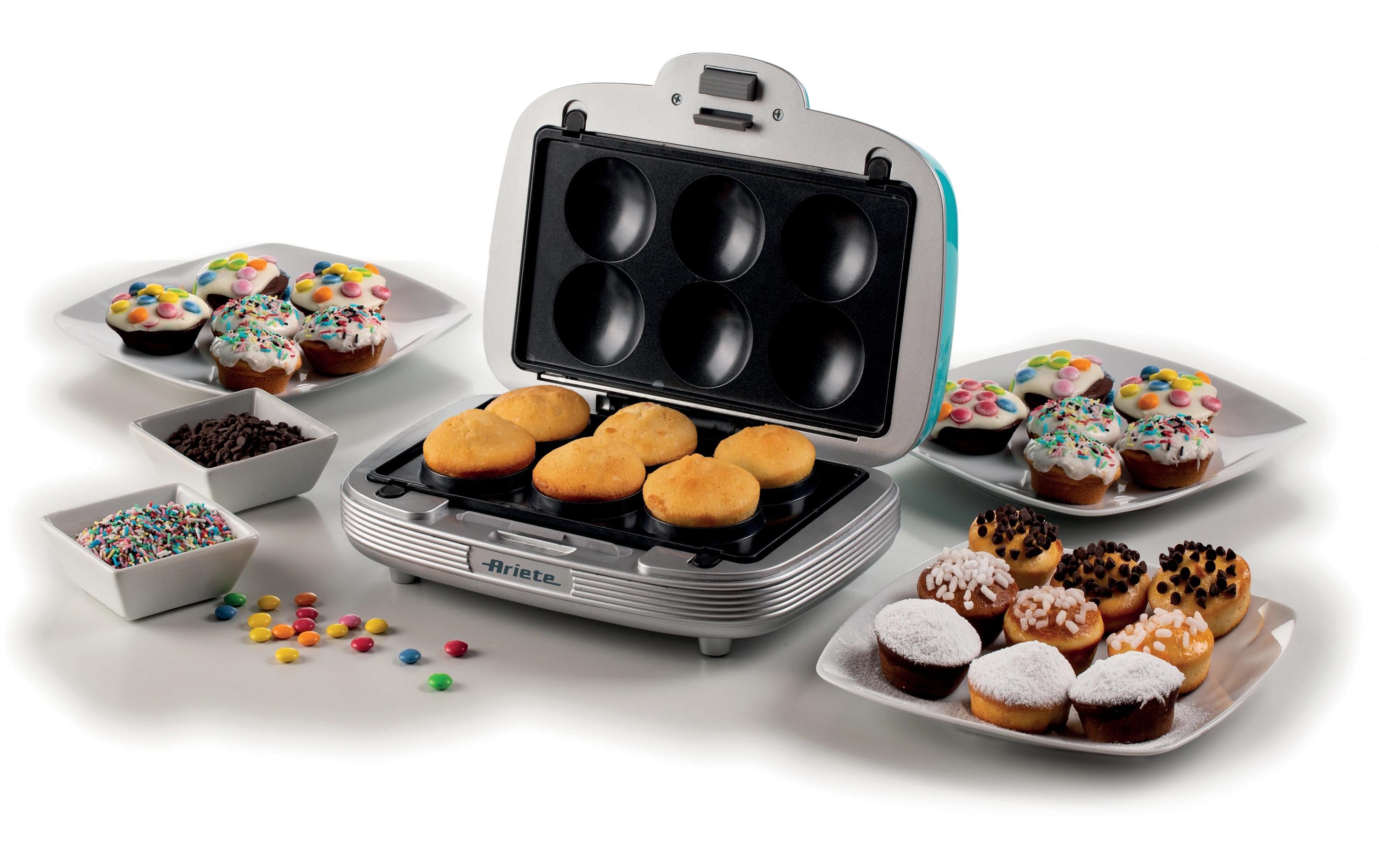 Multifunktionsgrill Party Time ARI-1972-BL 700 W, BlauSandwich- und Keksmaschine