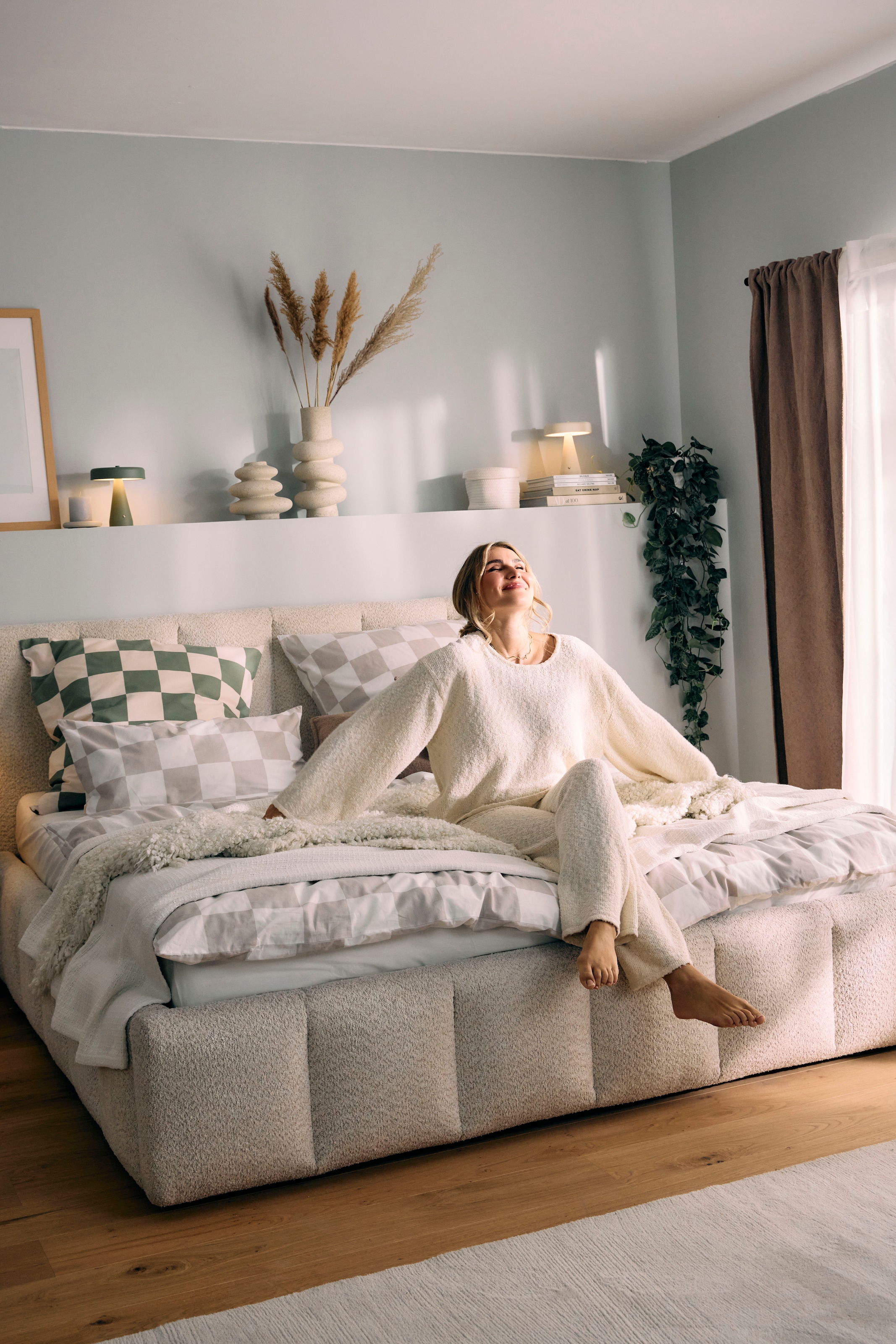 homsy by Ana Johnson Verdunkelungsvorhang »Bouclea« 2 Stk. tlg. premium, verdunkelnd, hochwertig, modern, Wohn-/Schlafzimmer, Bouclé