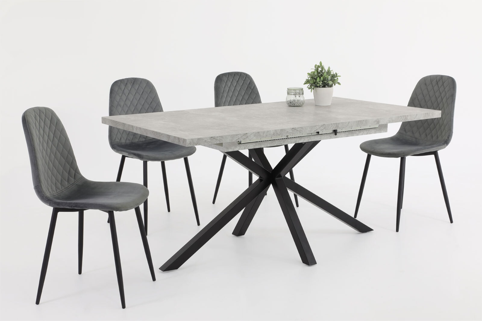 Esszimmerstuhl MIRA 2er Set grau