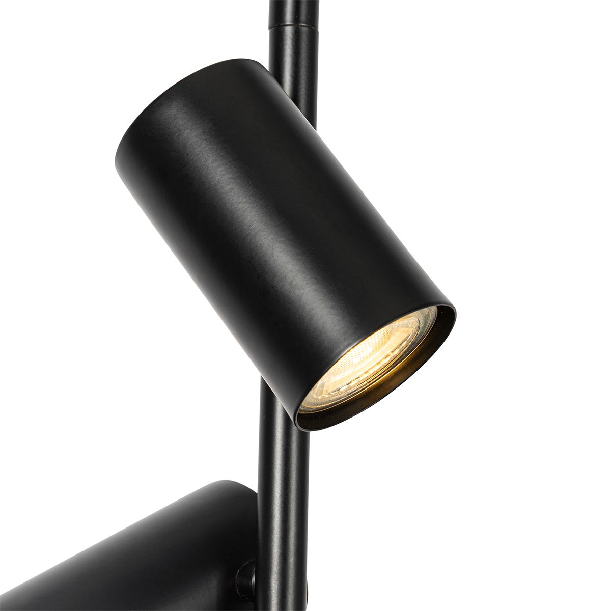 Hanglamp zwart met voetschakelaar 3-lichts - Jeana Luxe