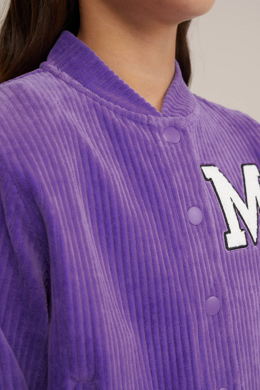 WE Fashion baseball jacket paars
