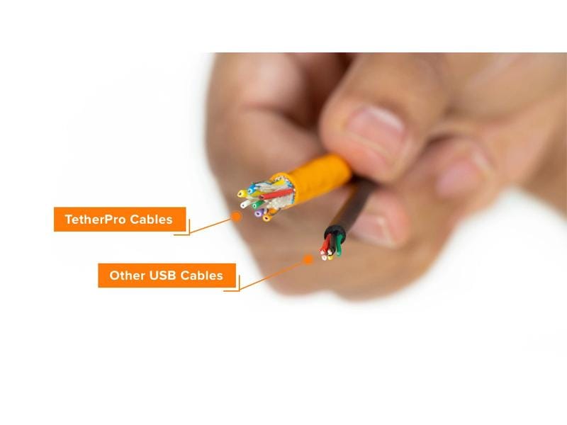 Tether Tools Kabel TetherPro USB-C to USB-C, 1 m Orange Optimierte Verbindung von Ihrem USB-C-Computer zur USB-C-Kamera