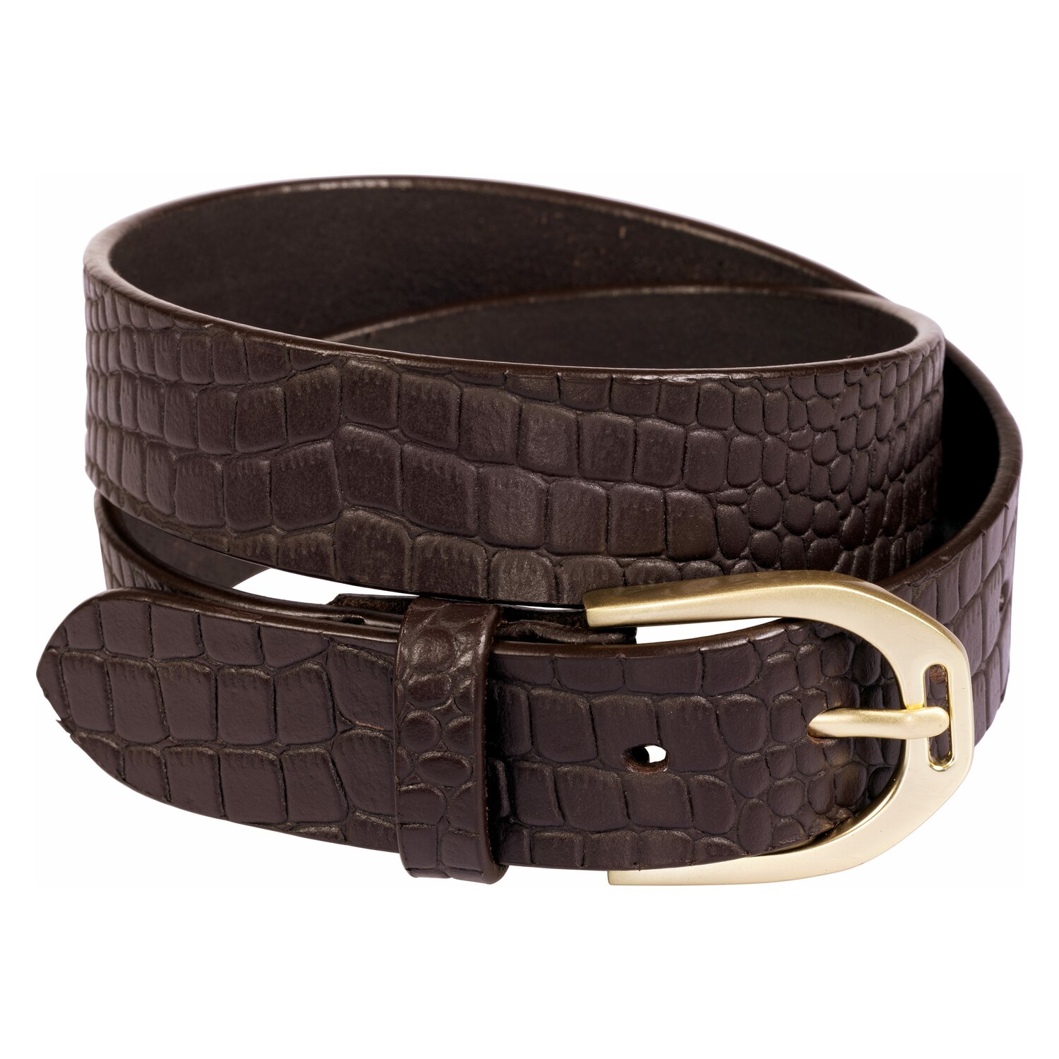 Cheval de Luxe Gürtel Croco Limoges  - chocolate