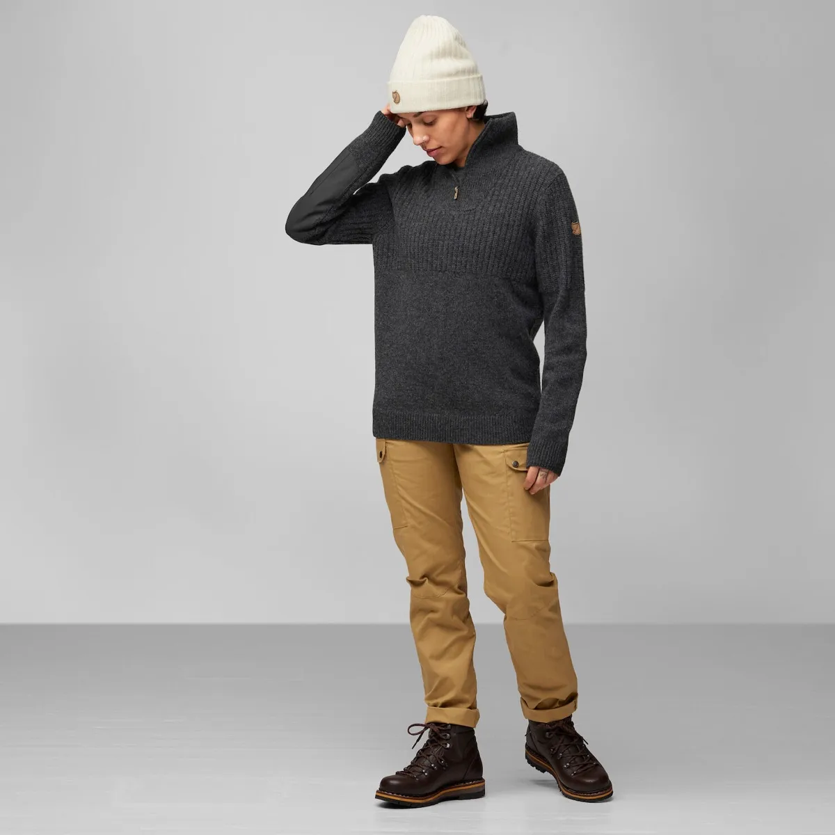 Fjällräven Övik Half Zip Knit W Deep Forest