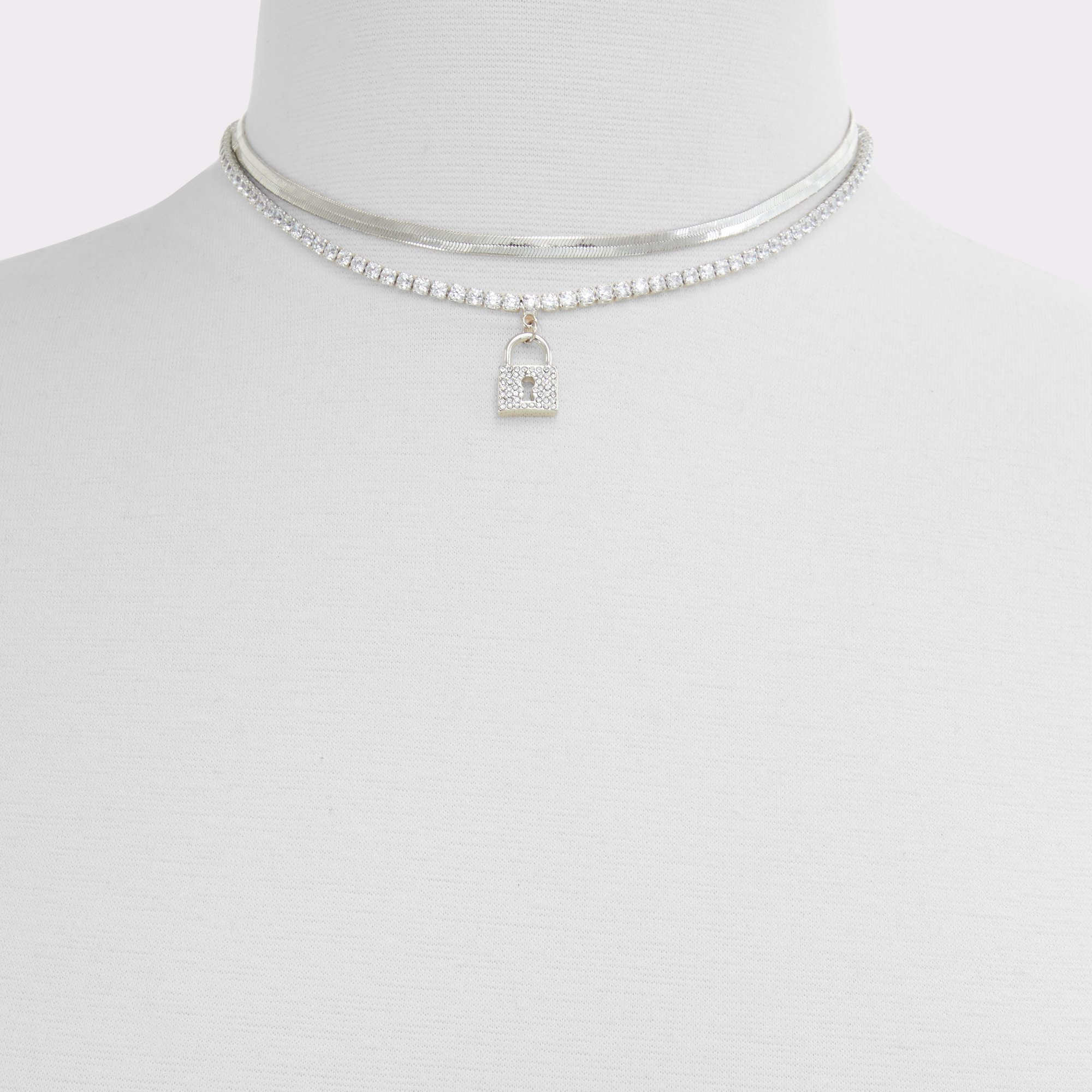 Rokku Silver-Clear Multi Women Necklaces
