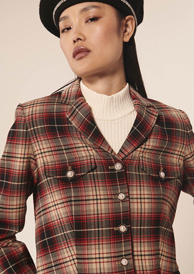 Veste Vivickrouge en tartan