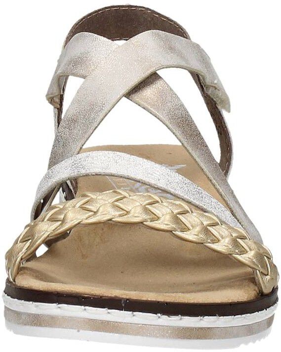 Rieker Sandalen Plat goudkleur