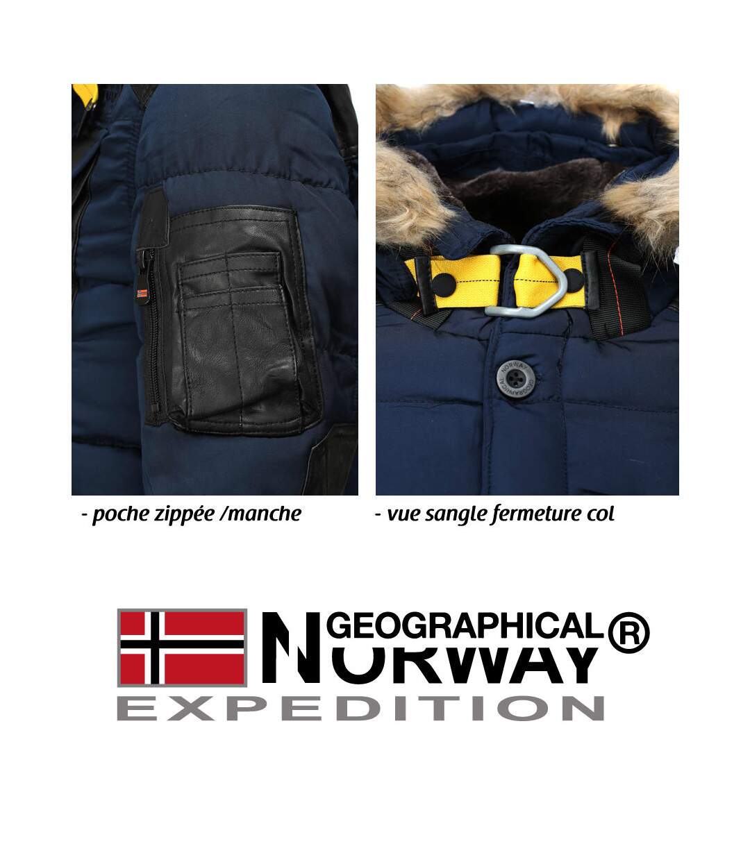 Parka homme Geographical Norway Parka Bussel bleu marine
