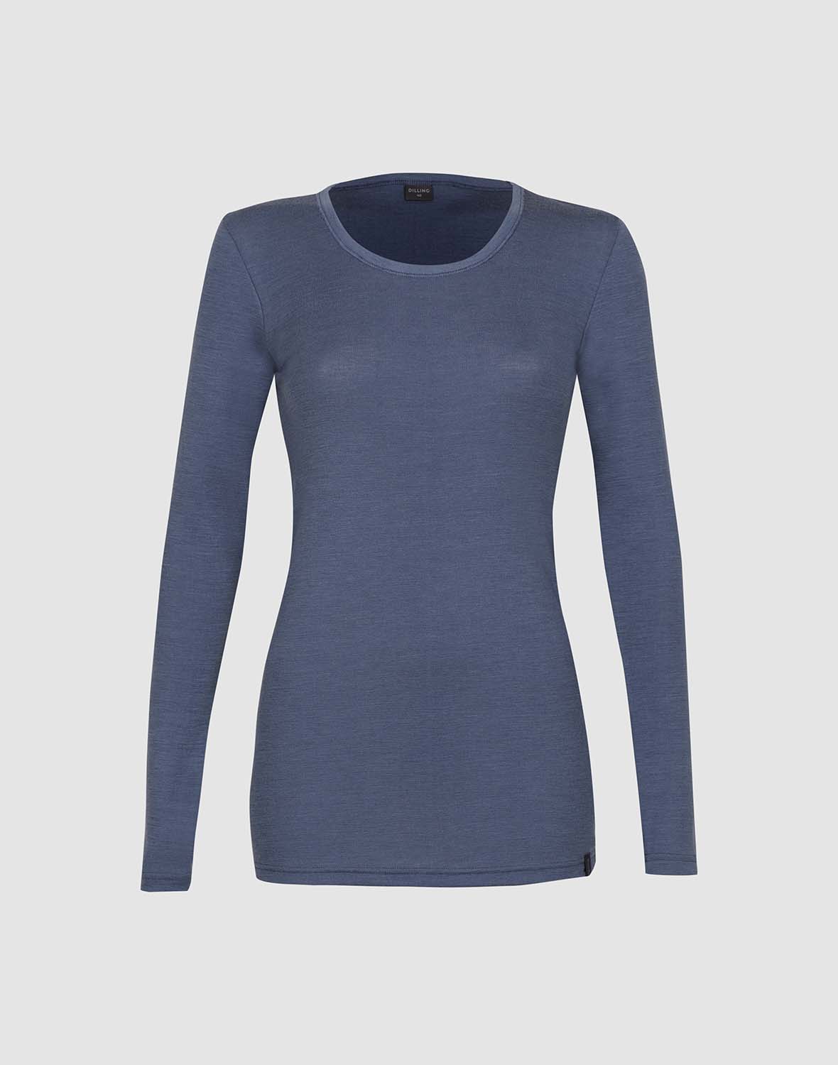 Shirt van merinowol voor dames in Blushmelange