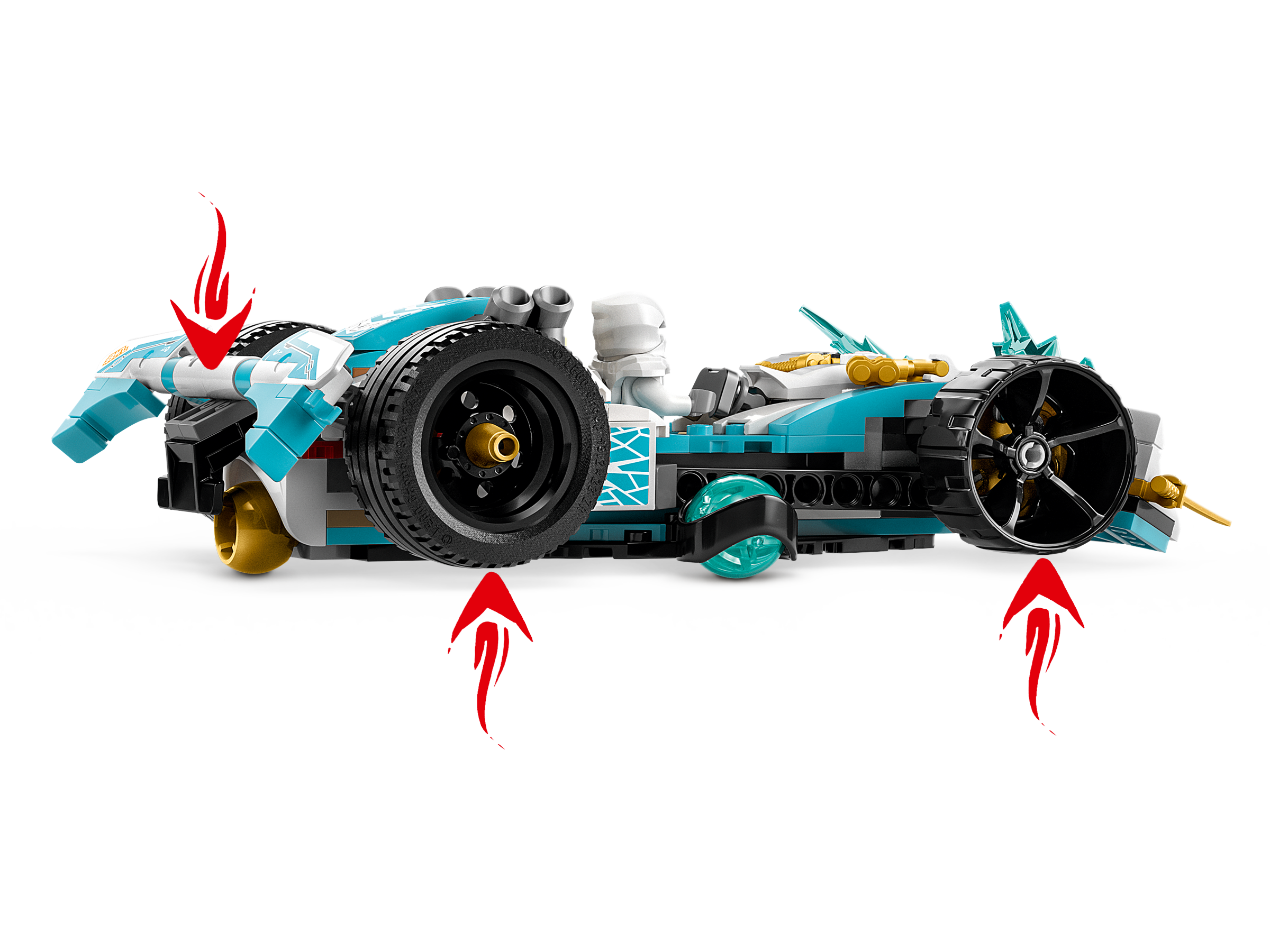 Carro de corrida Spinjitzu de Zane: Dragon Power 71791