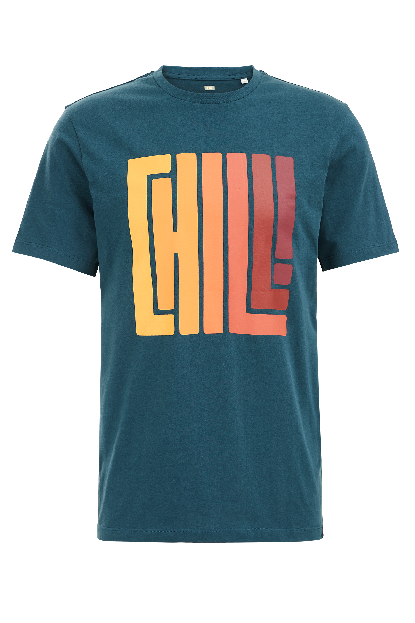 T-shirt met opdruk WE Fashion Blauw