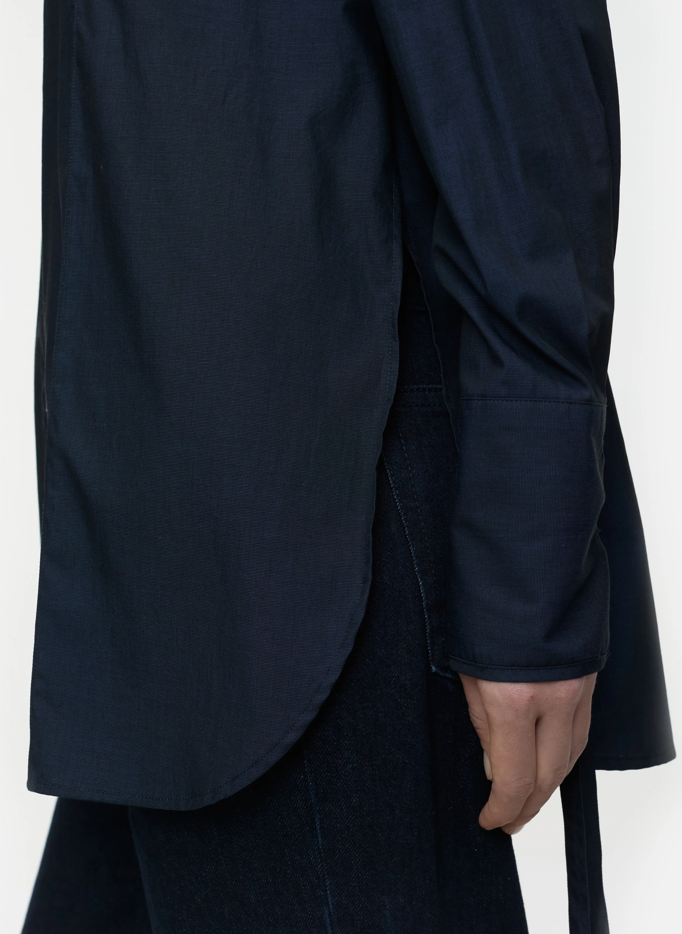 Chemise col classique en coton | Bleu