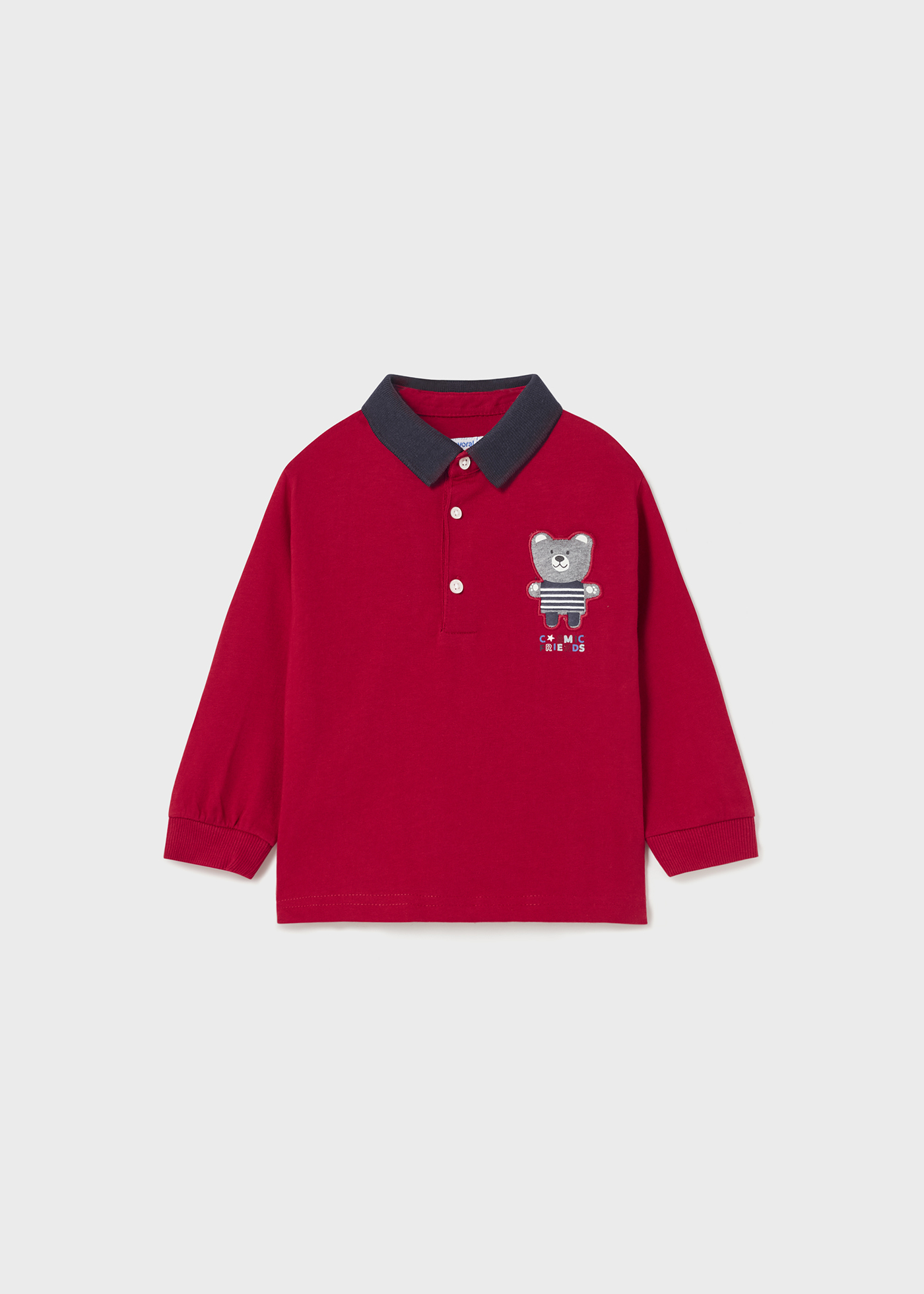 Camisa polo infantil Better Cotton com apliques
