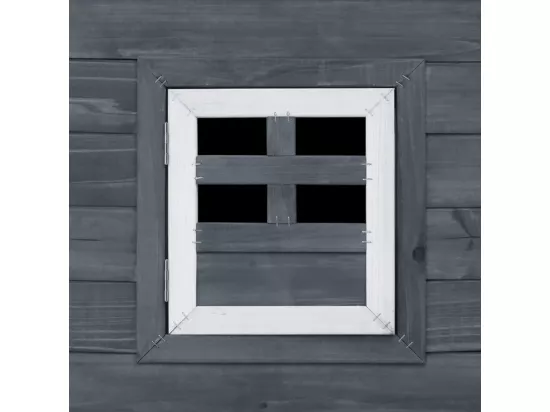 Poulailler d'extérieur avec 1 nichoir Gris Bois