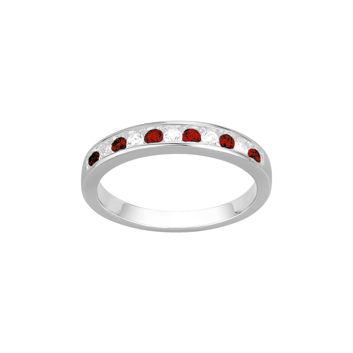 Bague en Argent avec spinelle rouge rubis