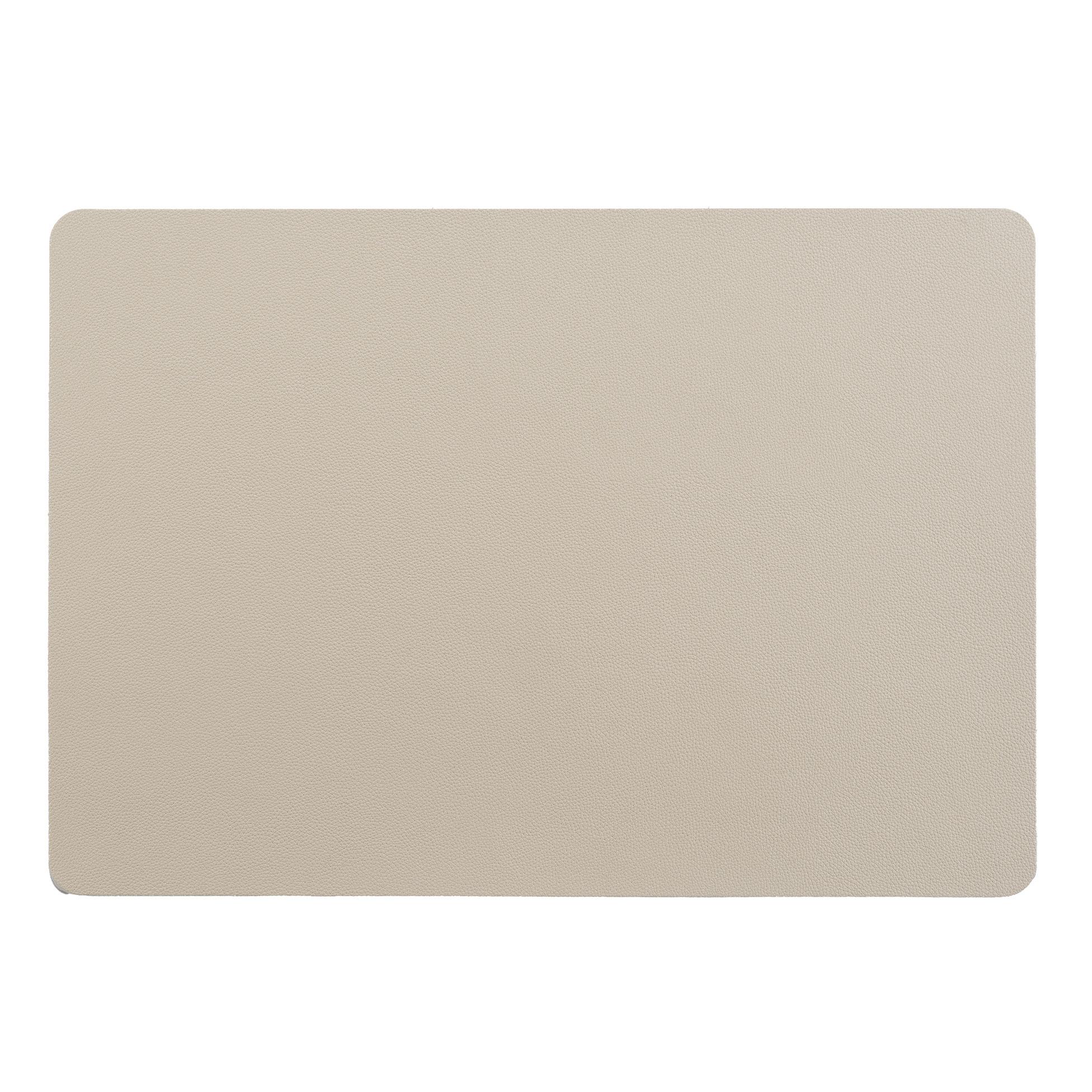 SET TABLE 30X43CM IMITATION CUIR BERGAME CREME