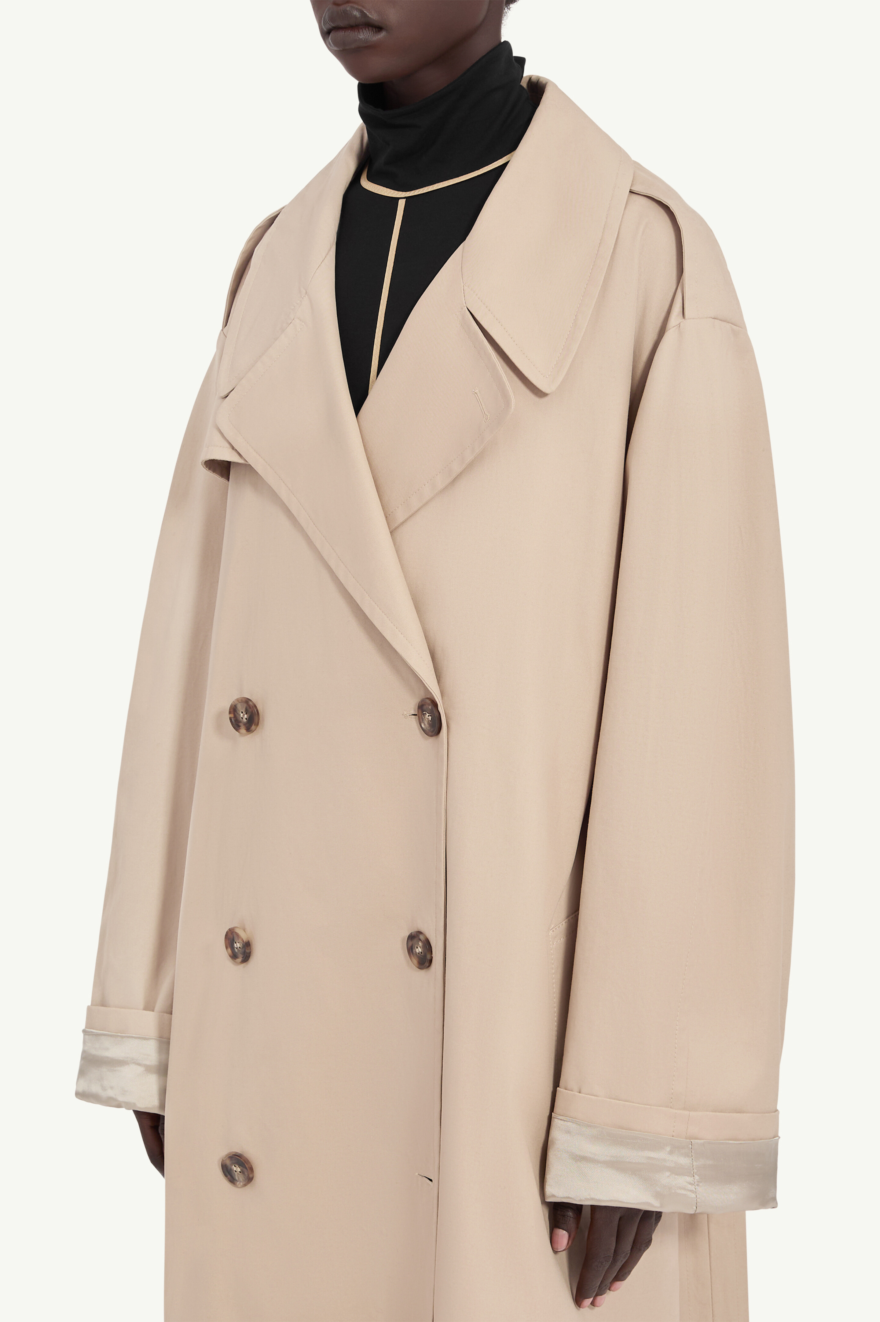 Trench à double boutonnage pour femme | MM6 Sable