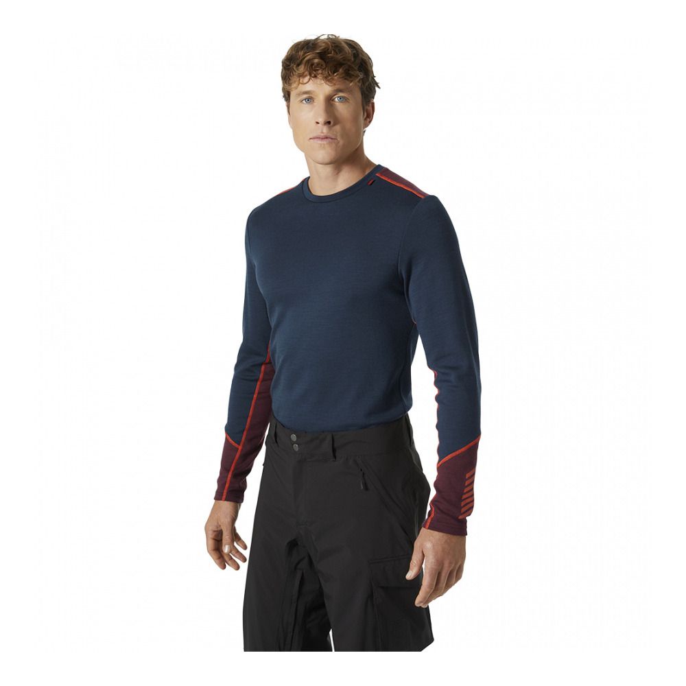 Helly Hansen LIFA MERINO MIDWEIGHT CREW - Sous-couche Homme midnight