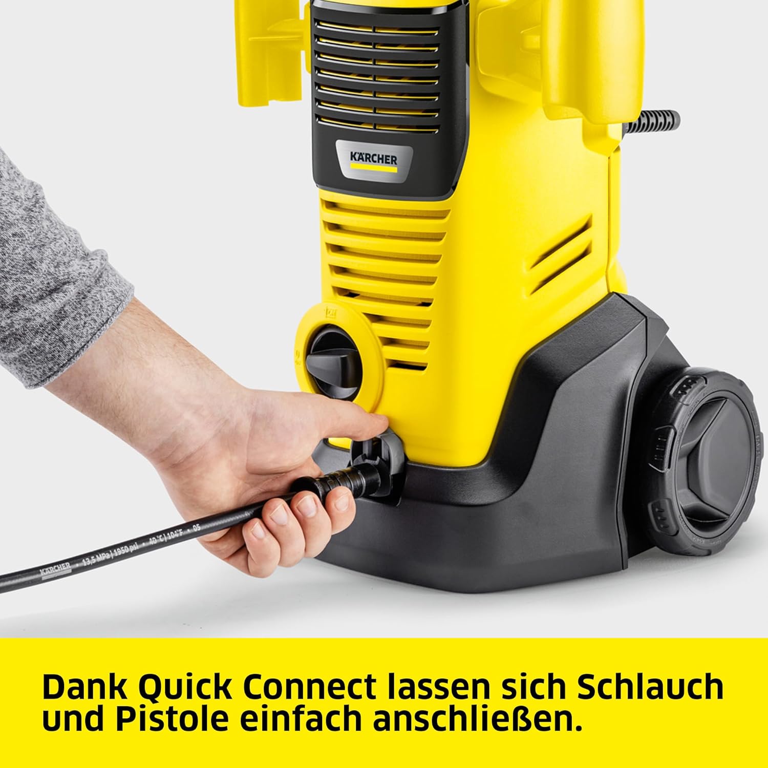 Kärcher Hochdruckreiniger K 3 FJ, Druck: max. 120 bar, Inkl. Schaumdüse für gut haftenden Schaum und höchste Schmutzlösekraft, gelb