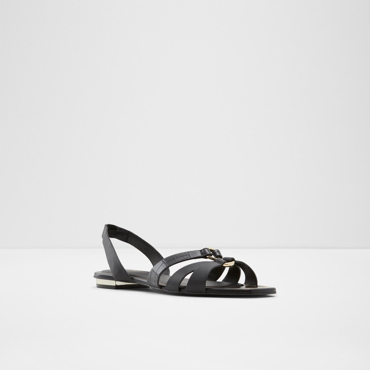 Marassi Black Women Flat Sandals