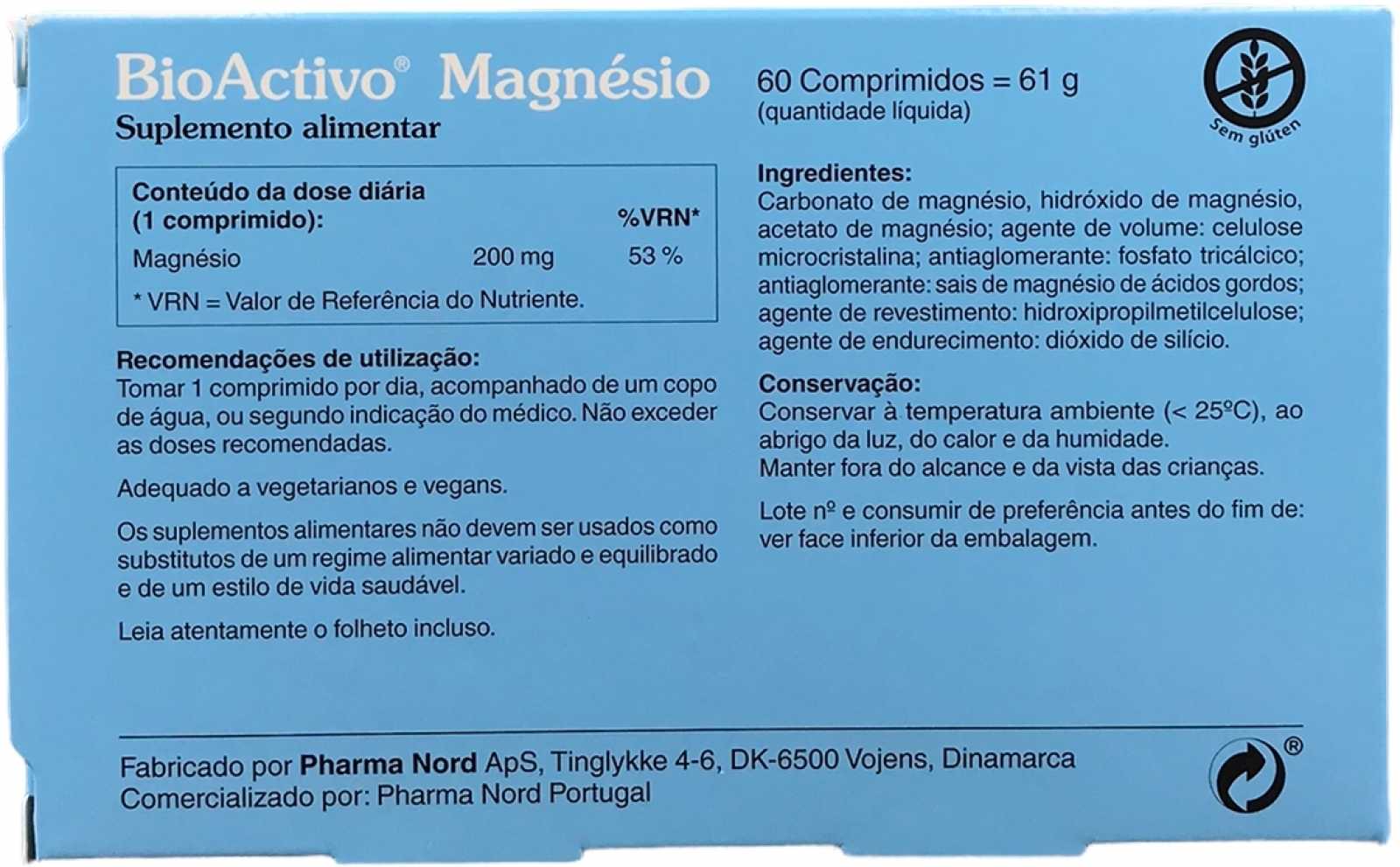Magnésio Bioativo 60 comprimidos