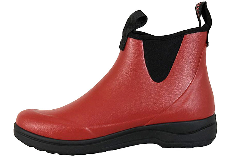 GREEN COMFORT RAIN PLAIN GUMMISTØVLE I RØDT GUMMI