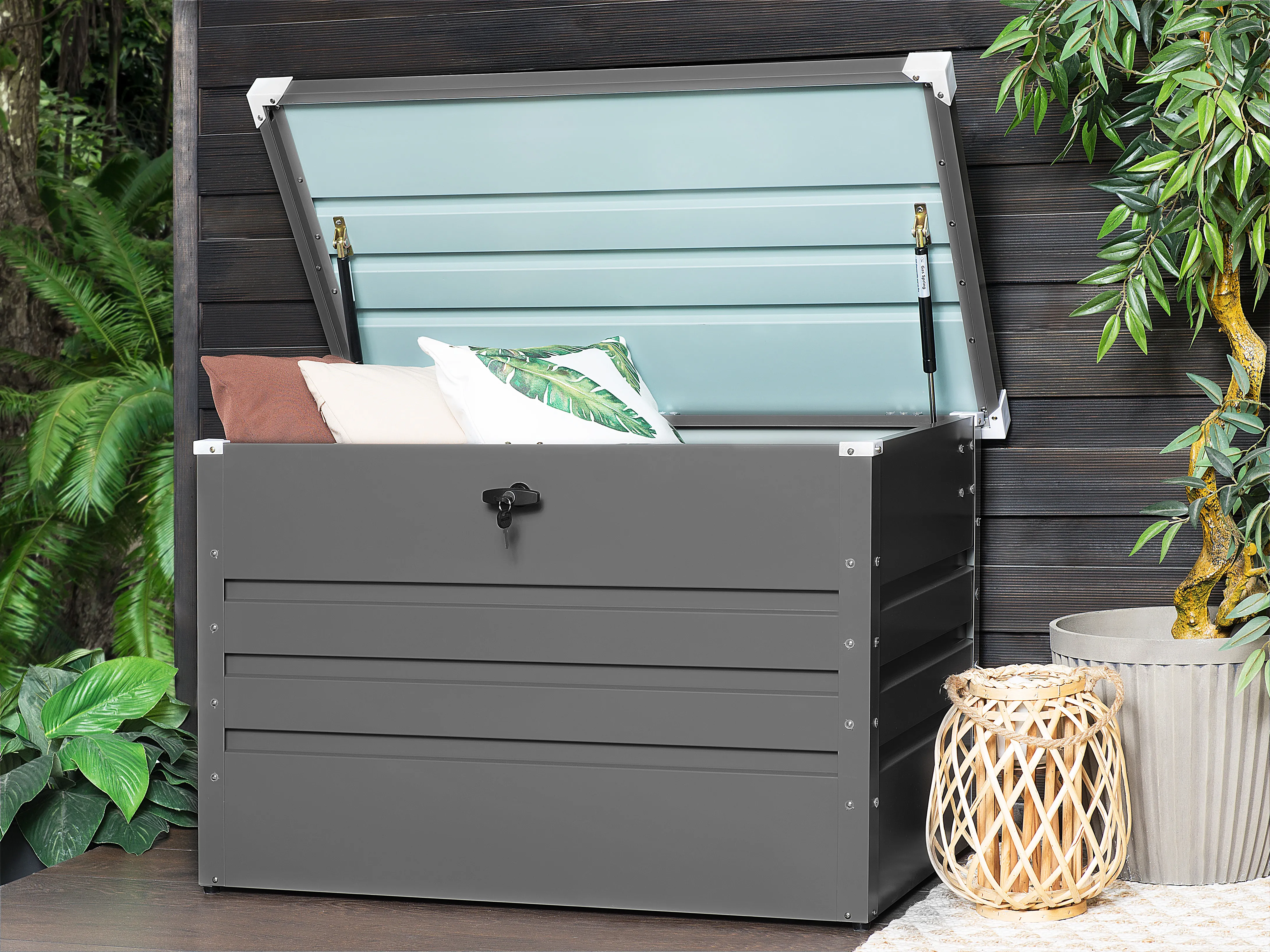 Kussenbox CEBROSA 100 cm 62 cm Grijs