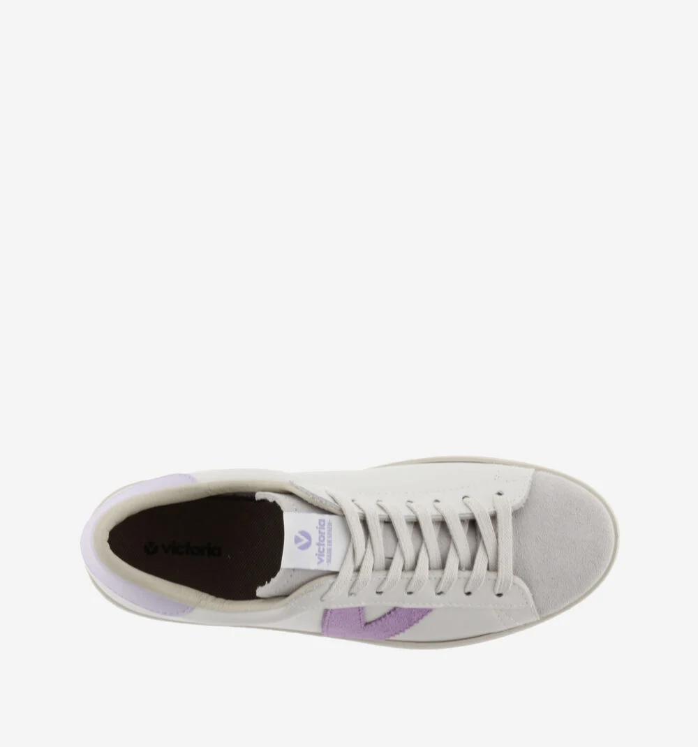 BERLÍN CUIR & CUIR FENDU Baskets blanches unisexes en cuir LIRIO
