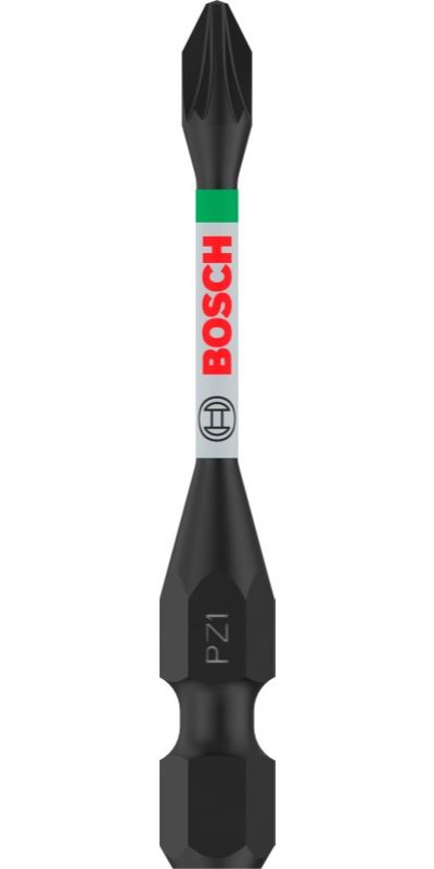 Bosch 2608522543 PRO Pozidriv slagschroefbit, PZ1, 55 mm, 2 stuks (2 stuks)