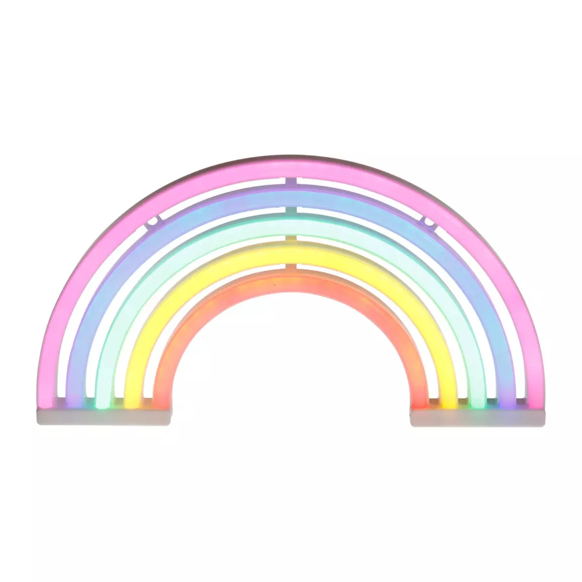 Enseigne lumineuse néon à piles (H16 cm) Arc en Ciel Multicolore