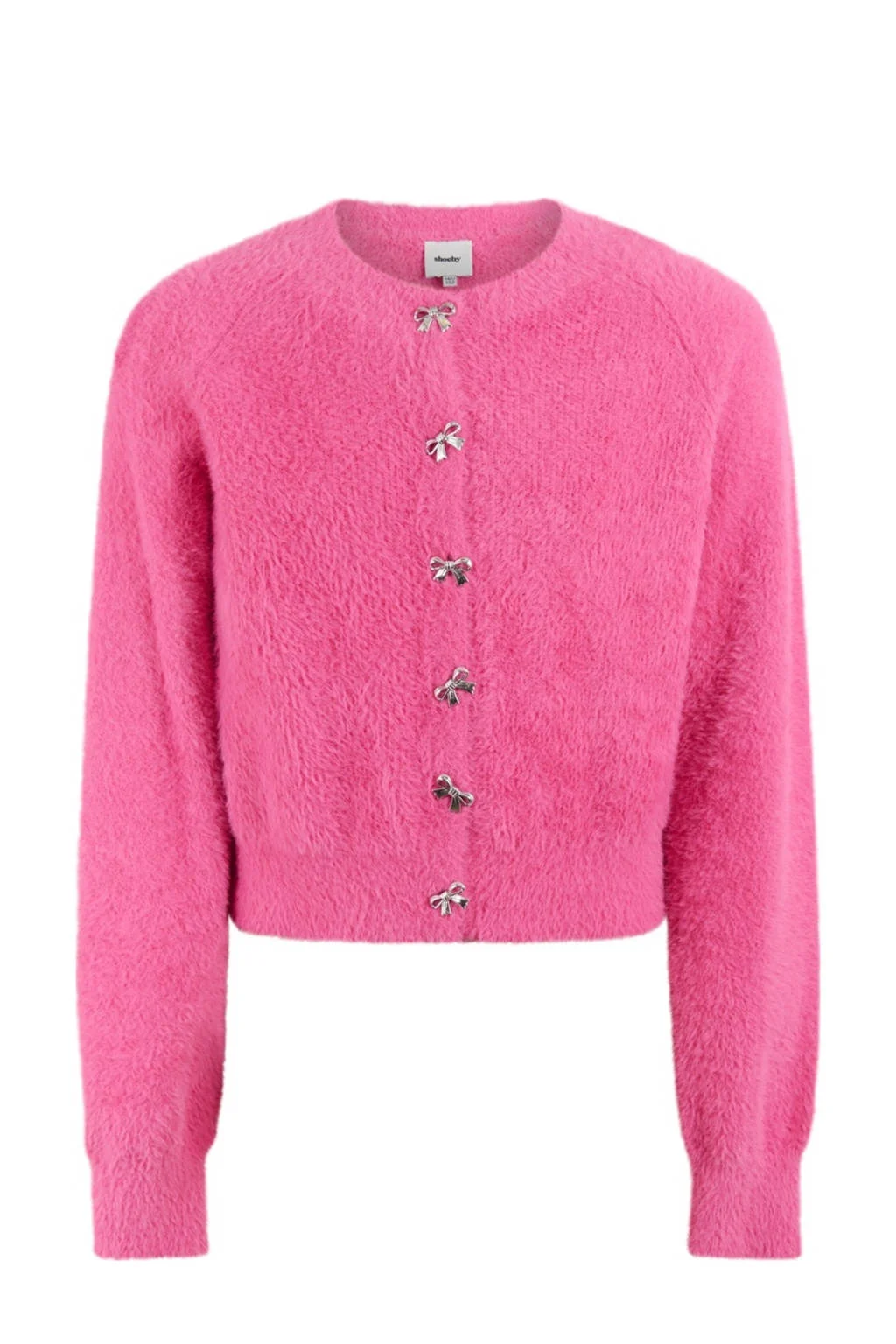 Shoeby vest roze fijn gebreid