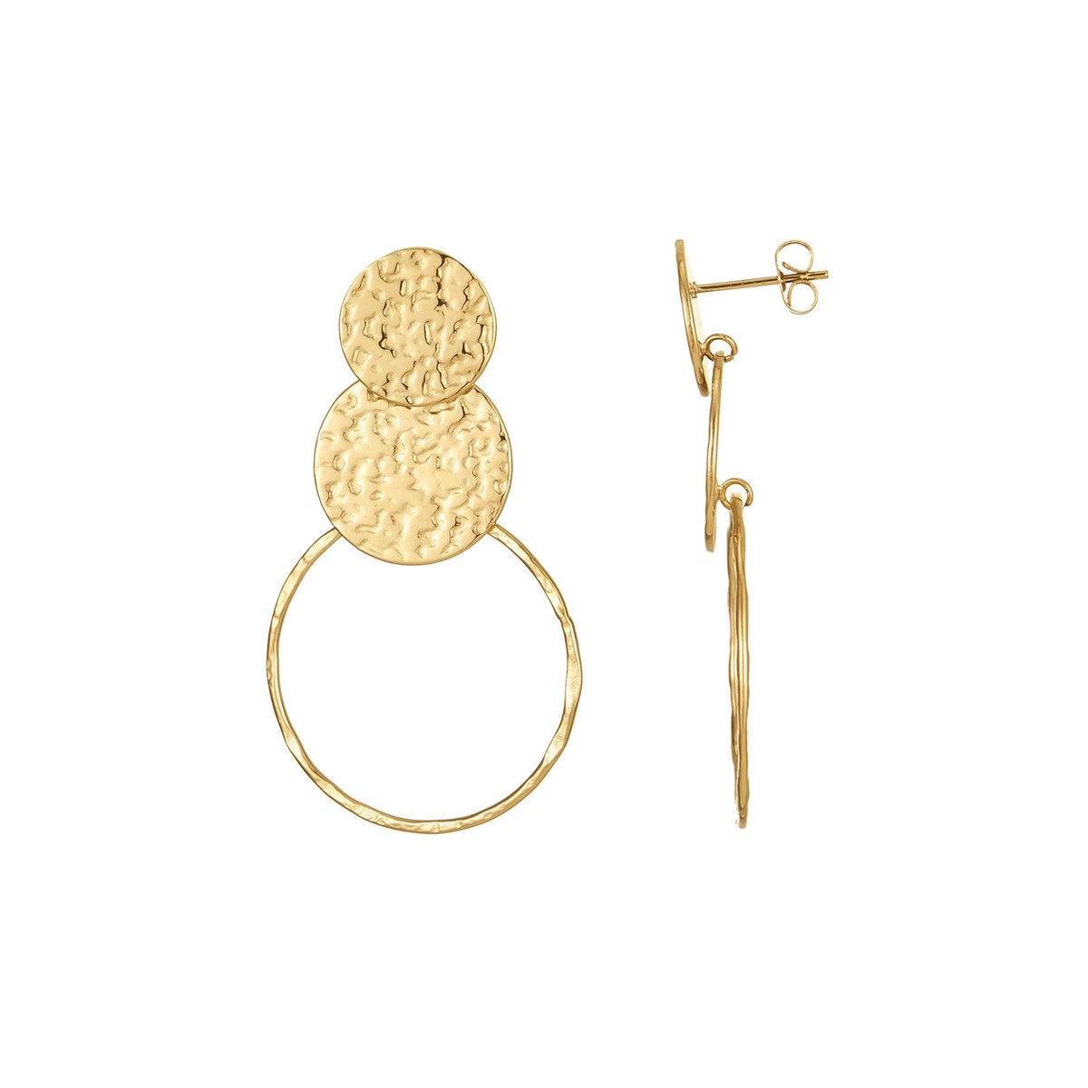 Boucles Solara acier doré or