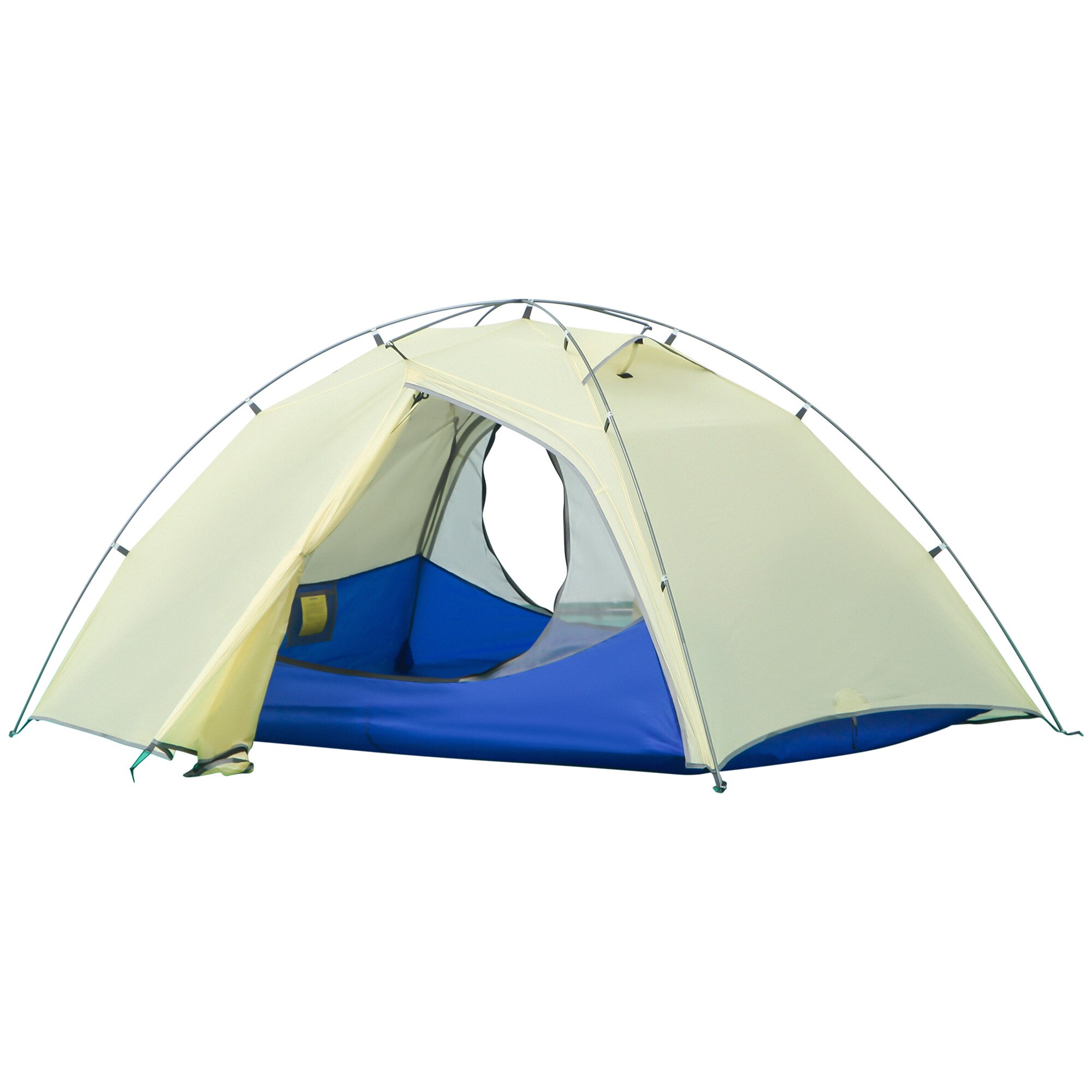 Outsunny Campingzelt mit Tragetasche weiß 230L x 140B x 110H cm