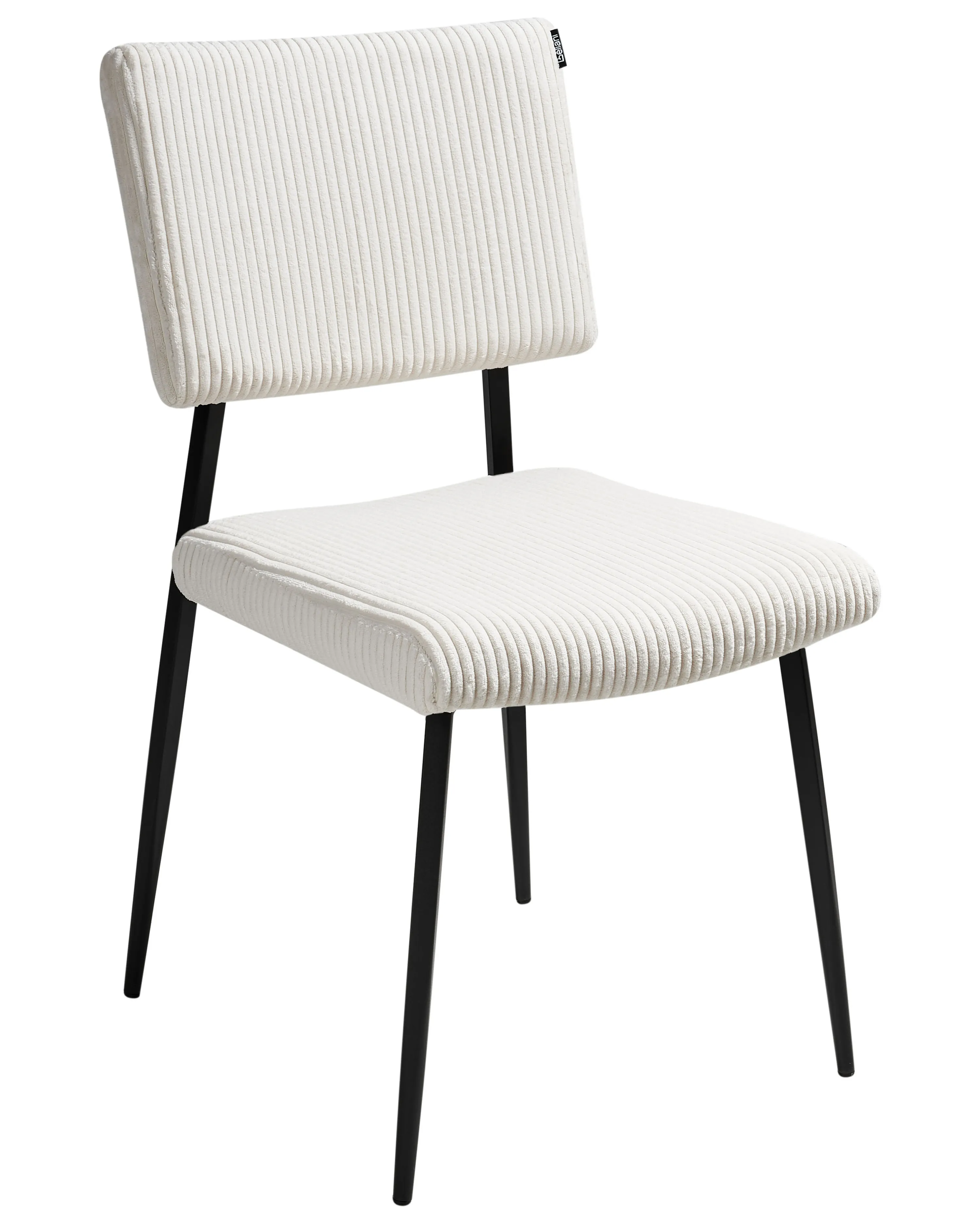 Set van 2 eetkamerstoelen STURGIS Corduroy Gebroken wit