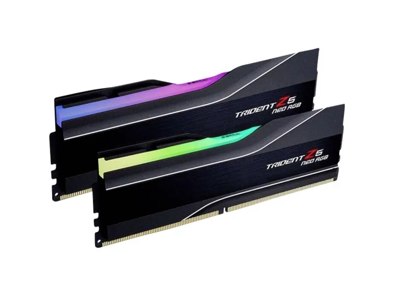 G.Skill Trident Z5 Neo RGB - DDR5 - sæt - 32 GB: 2 x 16 GB - DIMM 288-PIN - 6000 MT/s / PC5-48000 - CL30 - 1.35 V - ikke bufferet - ikke-ECC - mat sort