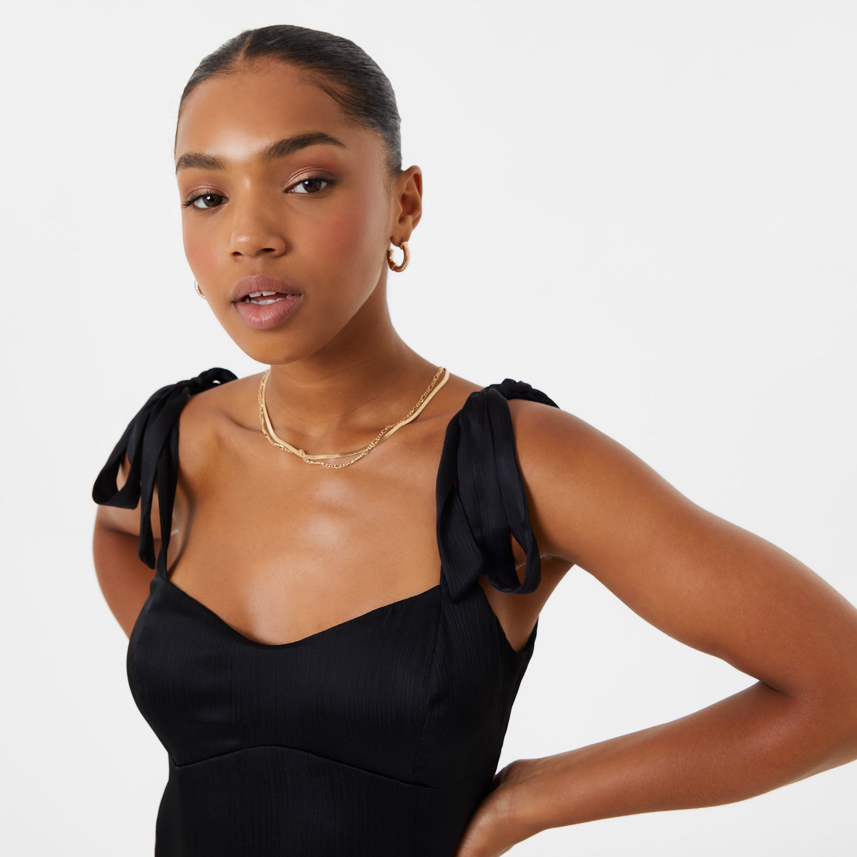 Jack Wills JW Shoulder Tie Midi Dress