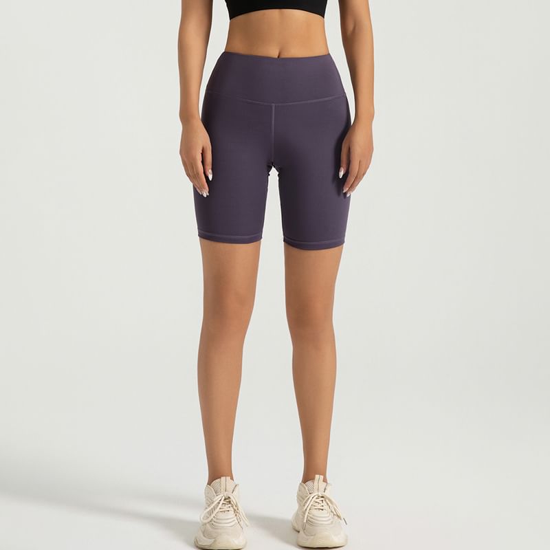 GearGal - Effen yogashort met hoge taille