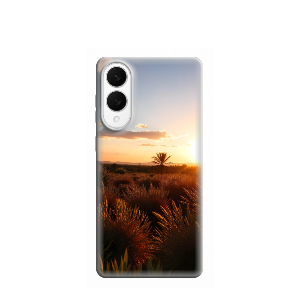 Samsung Galaxy S25 Edge Gummi Hülle Sommer Abendsonne - Bronze