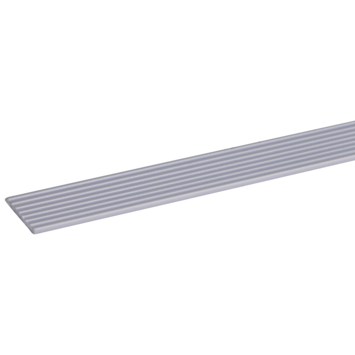 Slijtstrip kunststof RVS look zelfklevend 2,5x28mm 260cm