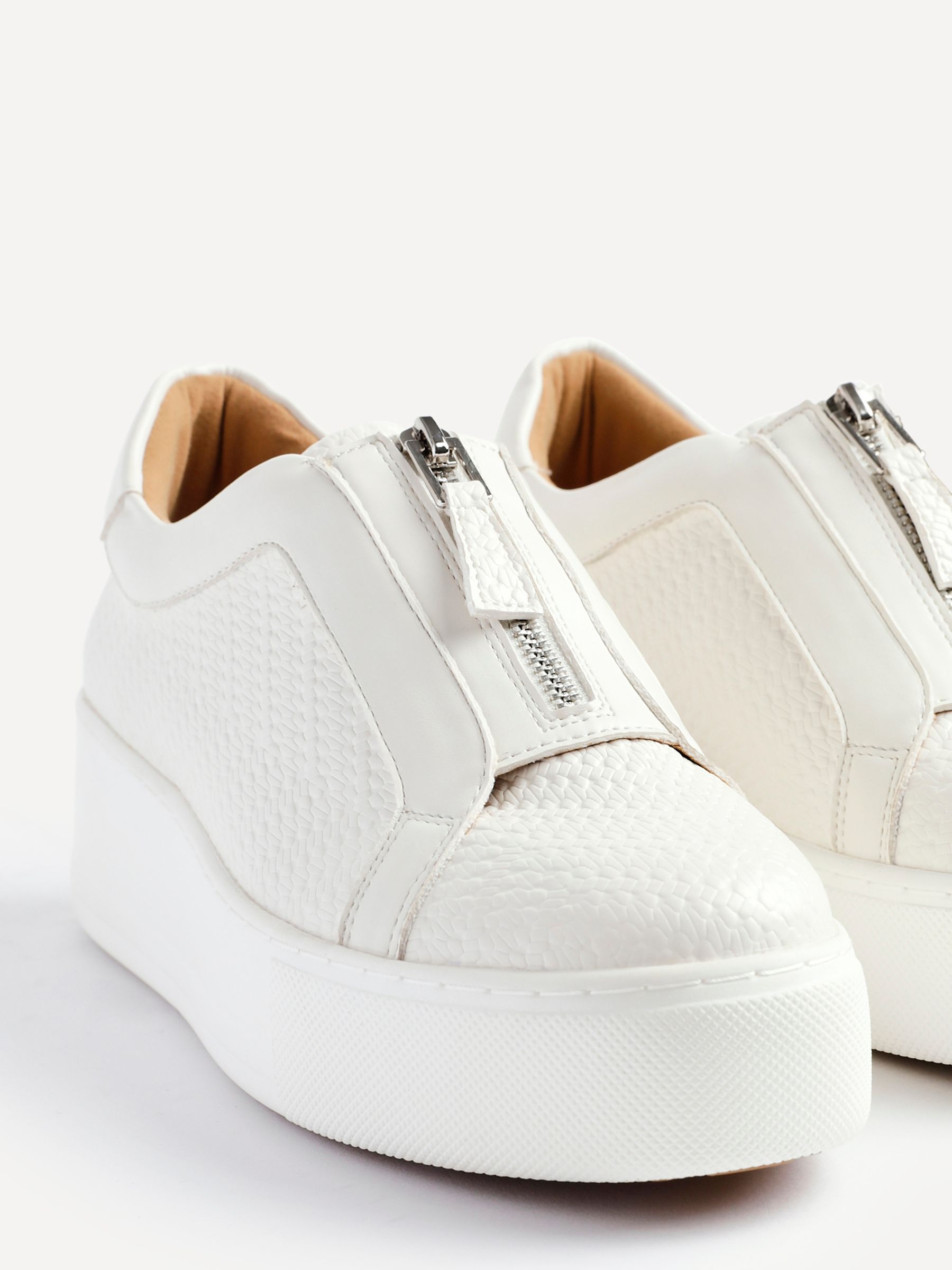 Linzi Piper Platform Trainers With Front Zip Detail