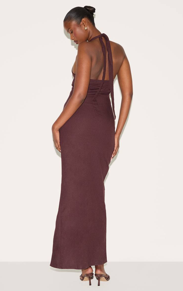 Robe Longue Tissée À Col Licou