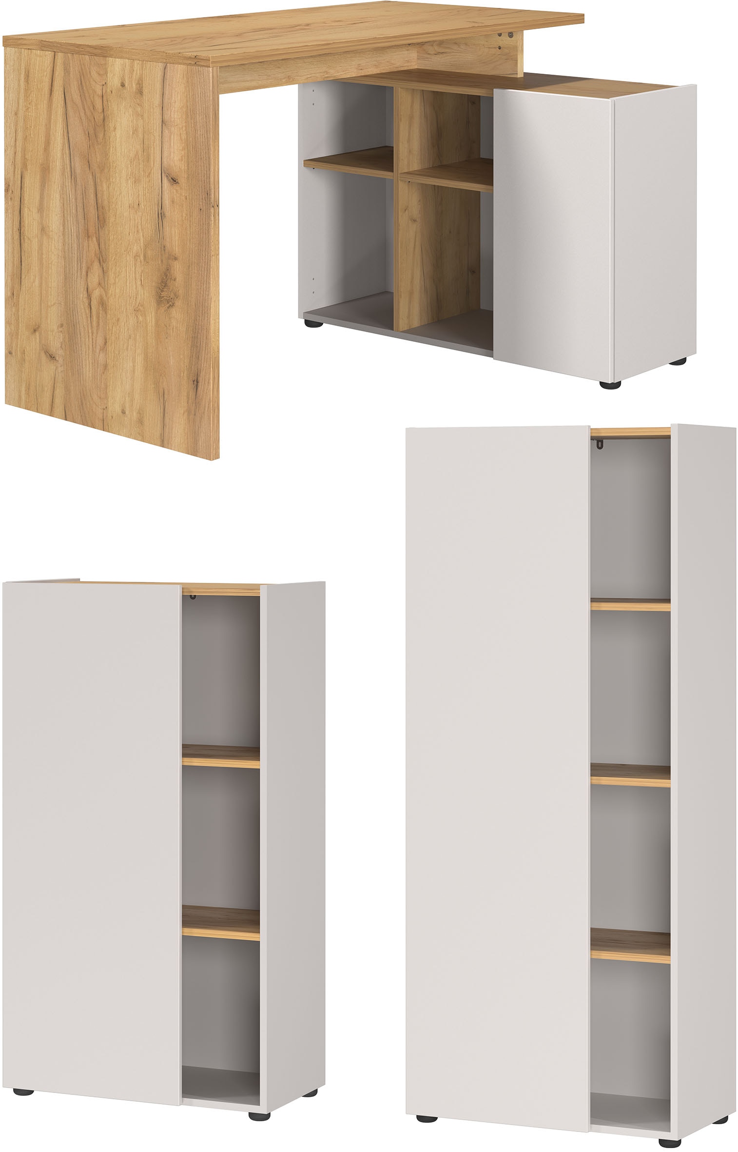 GERMANIA Büromöbel-Set »Adrano« 3 Stk. tlg. mit integriertem Sideboard