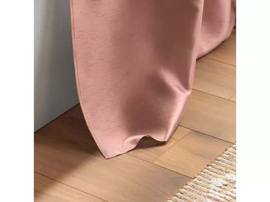 Rideau à oeillets en shantung Shana - Rose - 140 x 240 cm