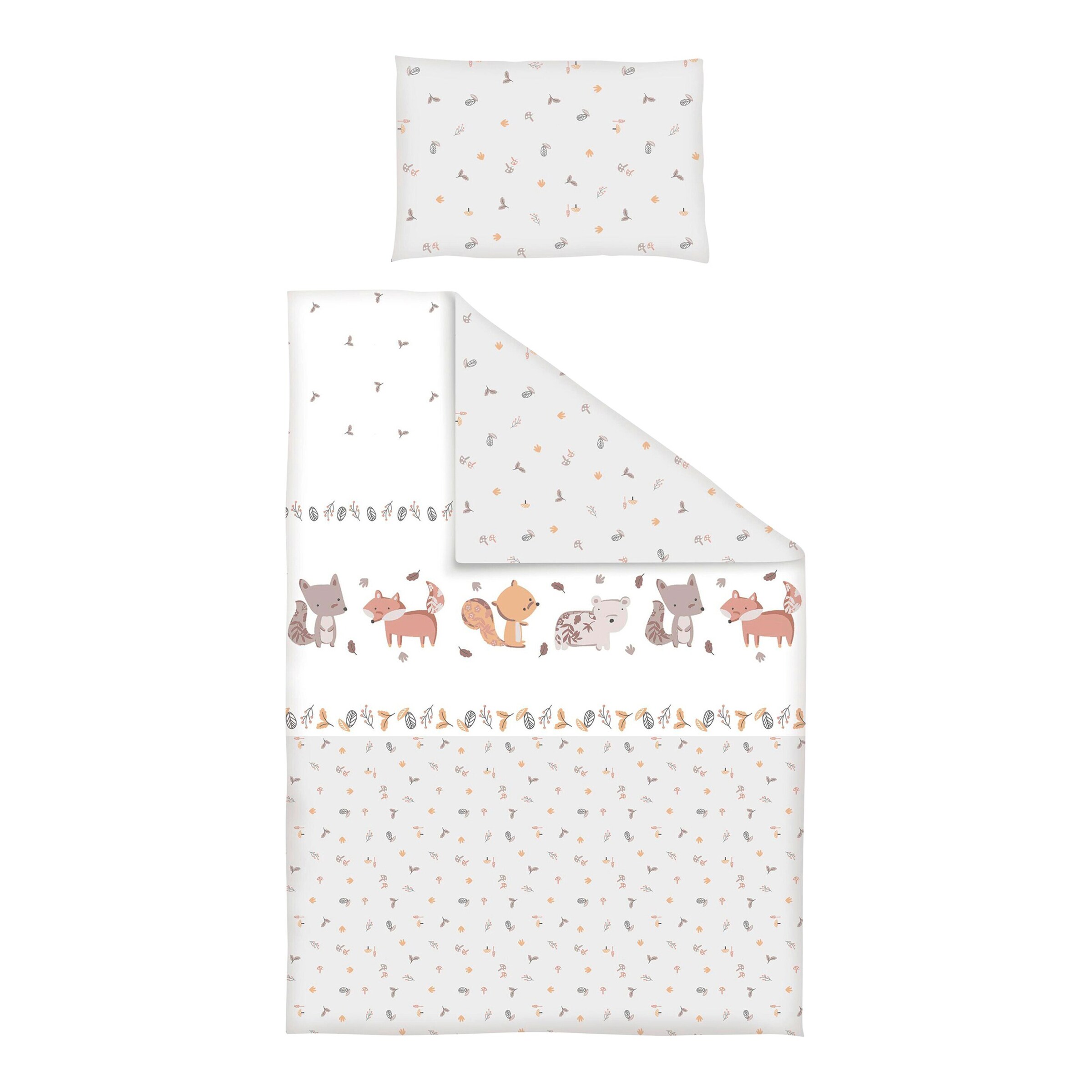 BORNINO HOME Bett-Set Waldfreunde 4-teilig