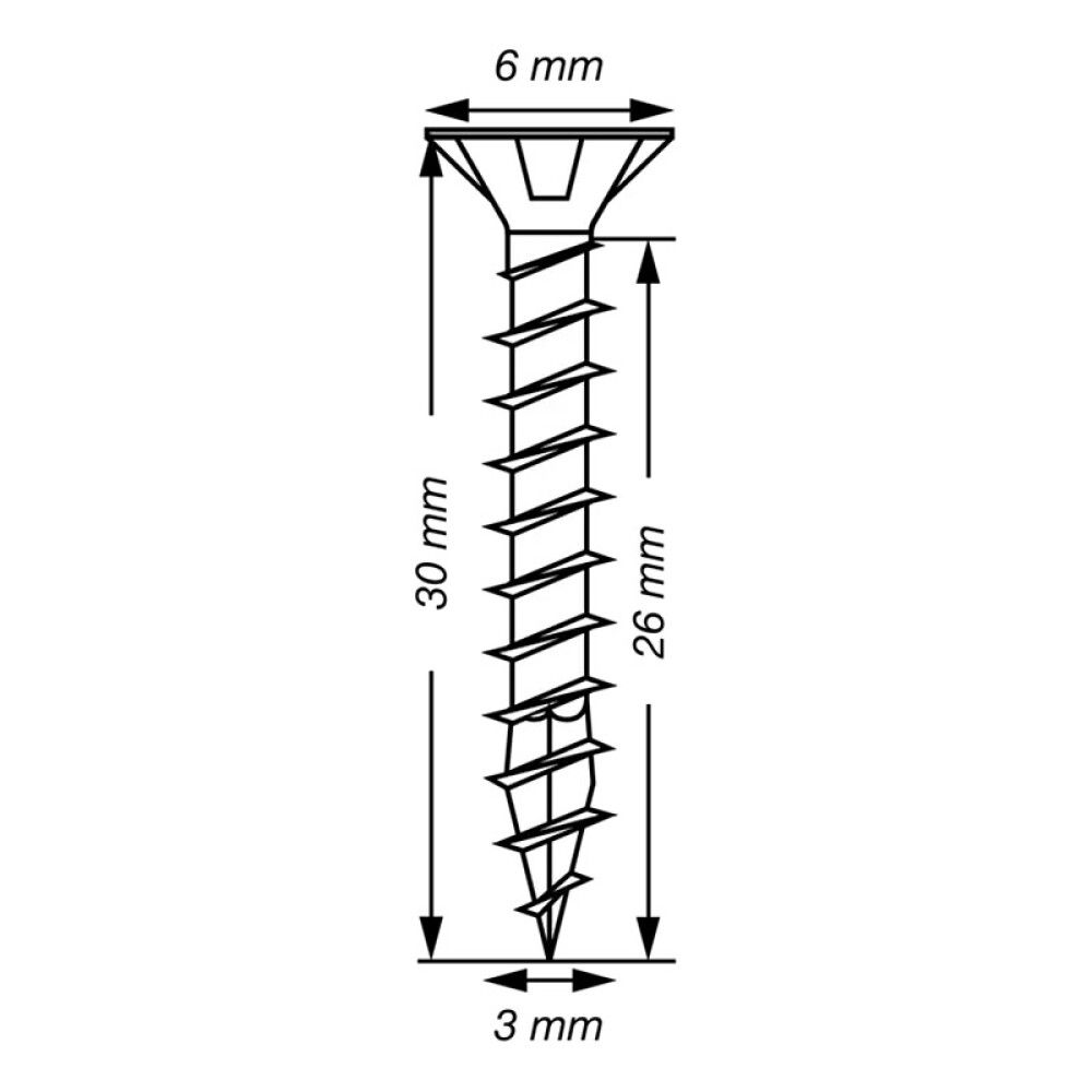 UNIVERSALSKRUE SPAX RUSTFRI A2 3X30MM 25 STK