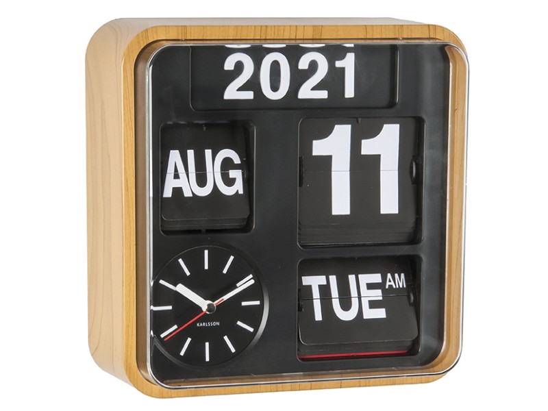Wall Clock Mini Flip KA5364GR Green